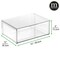 mDesign Stackable Kitchen Storage Bin Box with Pull-Out Drawer - Clear